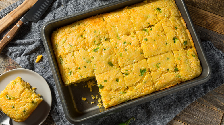 Cornbread with green peppers