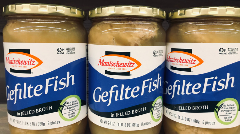 three jars of gefilte fish