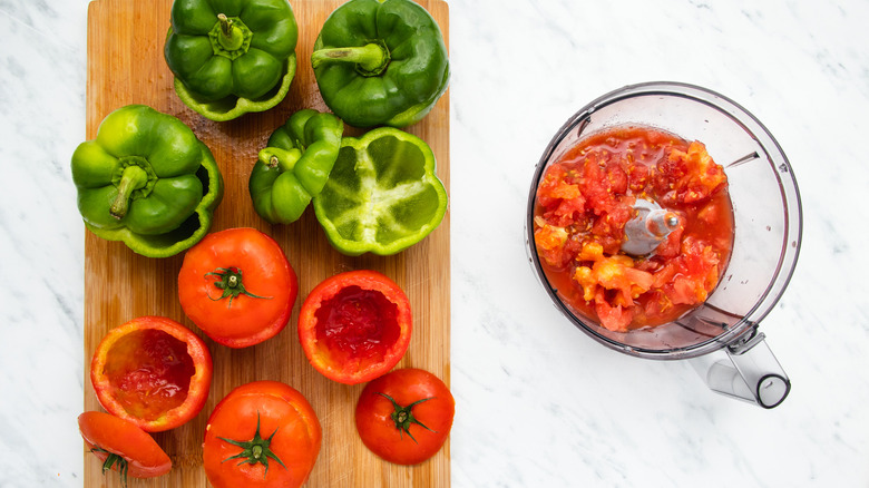 peppers on a plate 