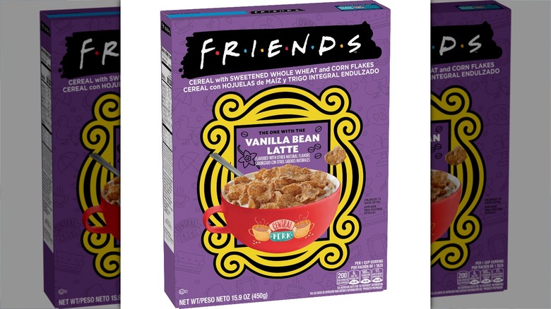 front of Friends themed cereal box