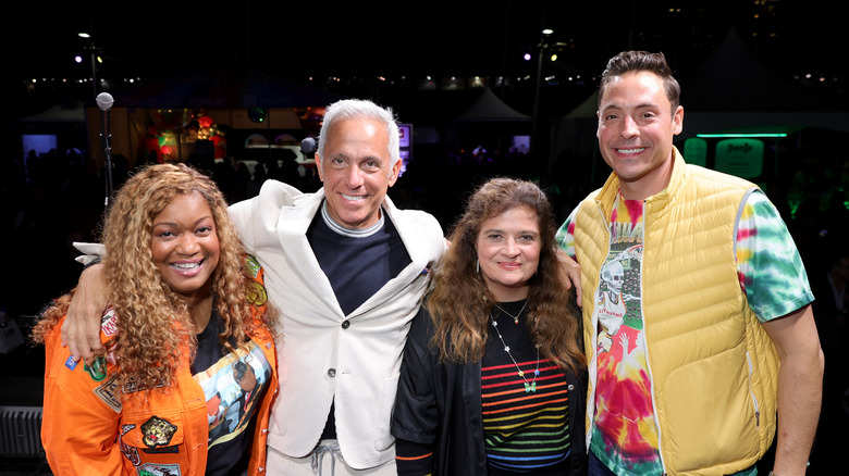 Sunny Anderson, Geoffrey Zakarian, Alex Guarnaschelli, and Jeff Mauro posing