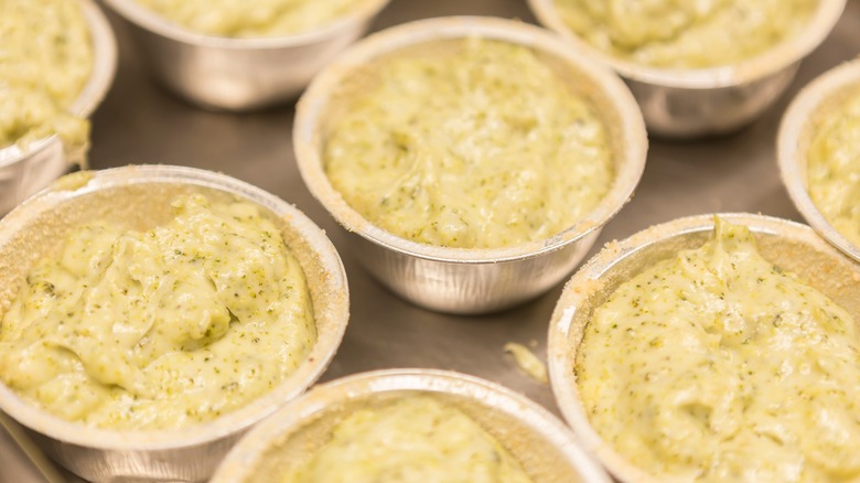 A close-up of making soufflés.