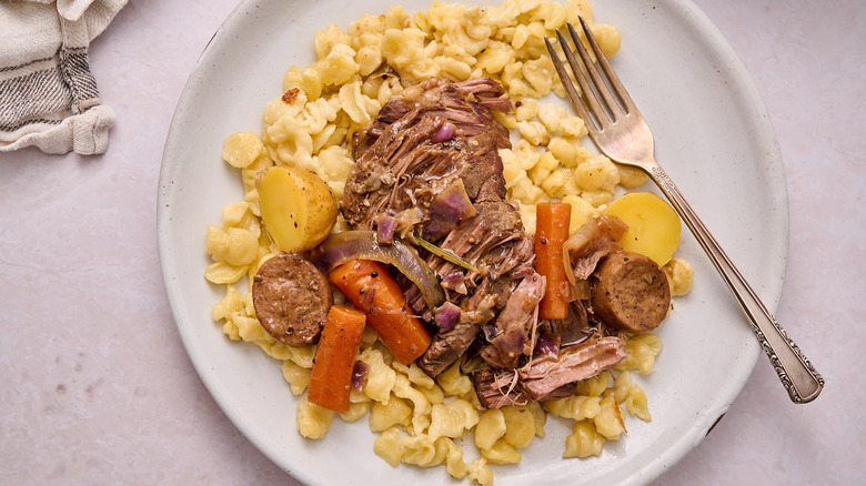 pot roast with spaetzle