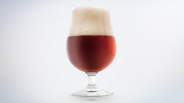 Bock beer in tulip glass