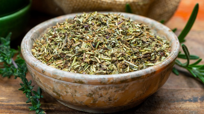Bowl of herbes de Provence
