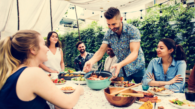 pot luck dinner with friends