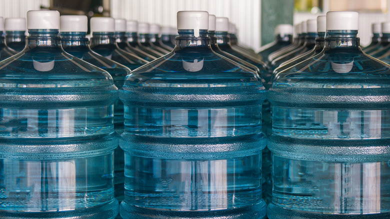 large jugs of bottled water