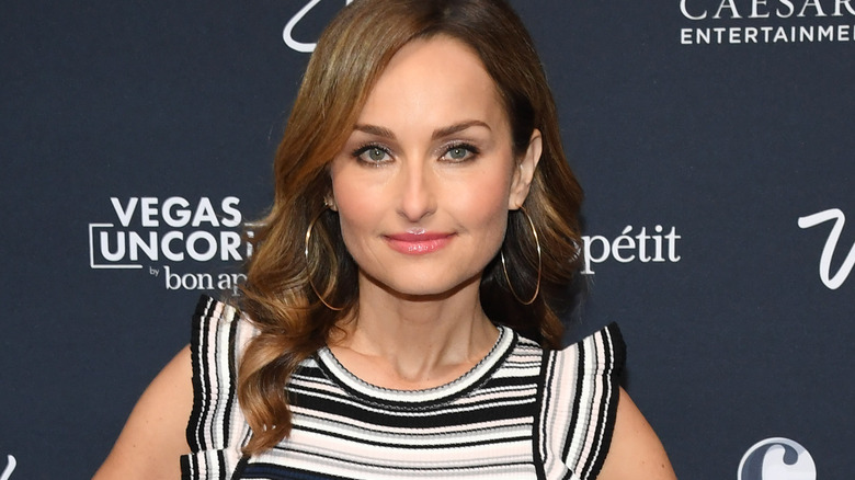 Giada De Laurentiis in black and white dress