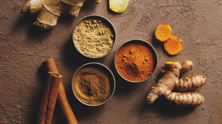 ginger, cinnamon and other spices