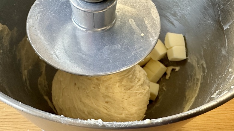 butter with dough stand mixer