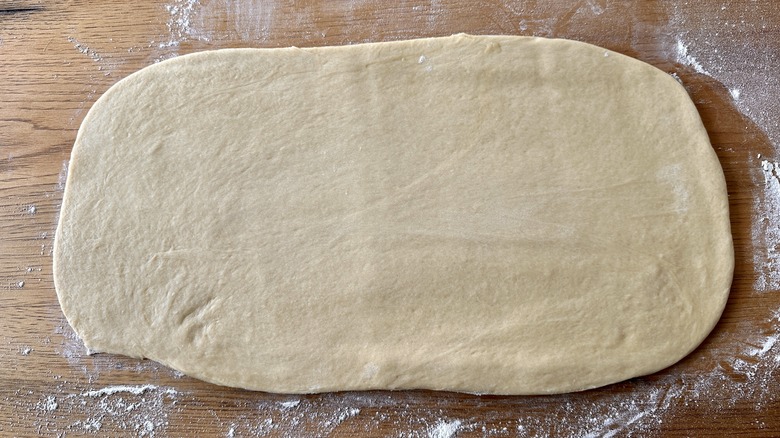 dough rolled in rectangle
