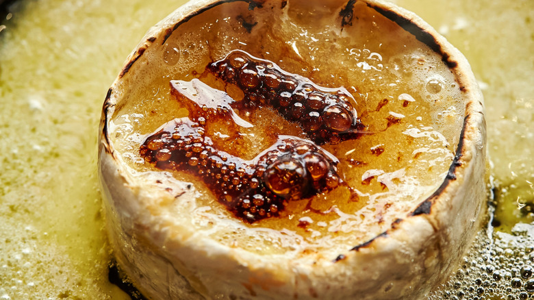 brie with caramelized topping