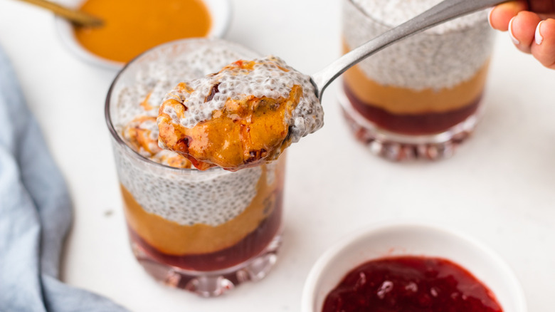 Spoonful of chia pudding