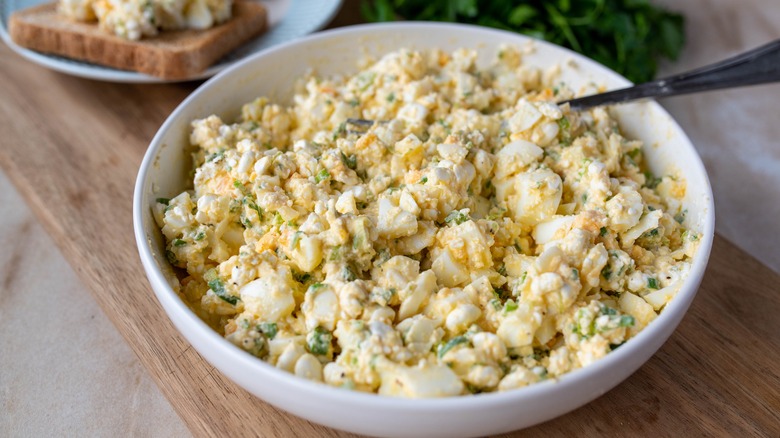 Bowl of egg salad