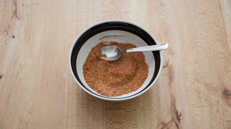 Cajun seasoning in small bowl