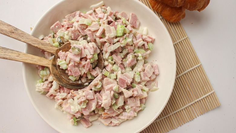 Ham salad in bowl 