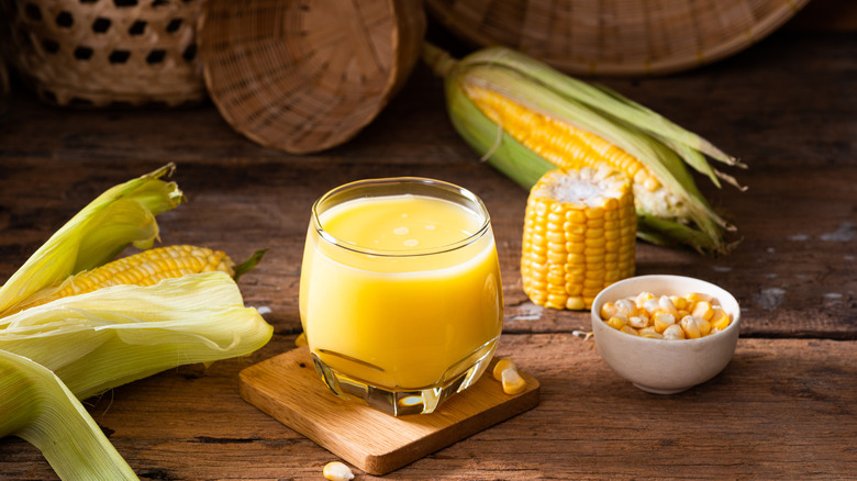 Corn milk and corn on the cob