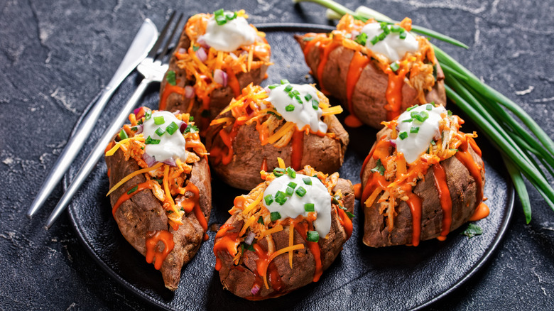 loaded sweet potato skins