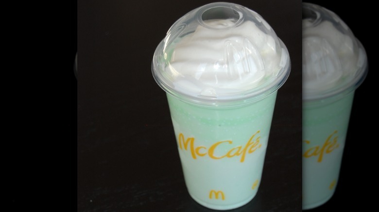 Shamrock shake black background