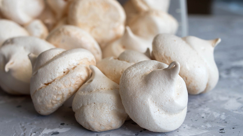 meringue cookies in a pile