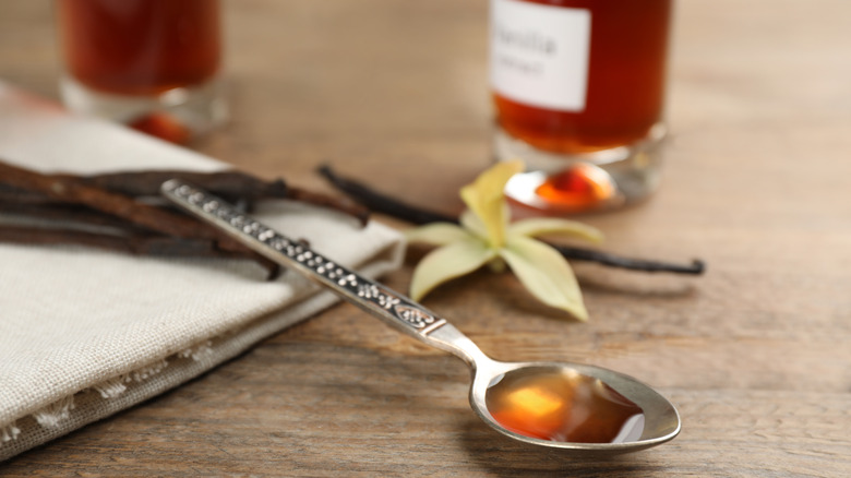 Madagascar vanilla bourbon tablespoon concept