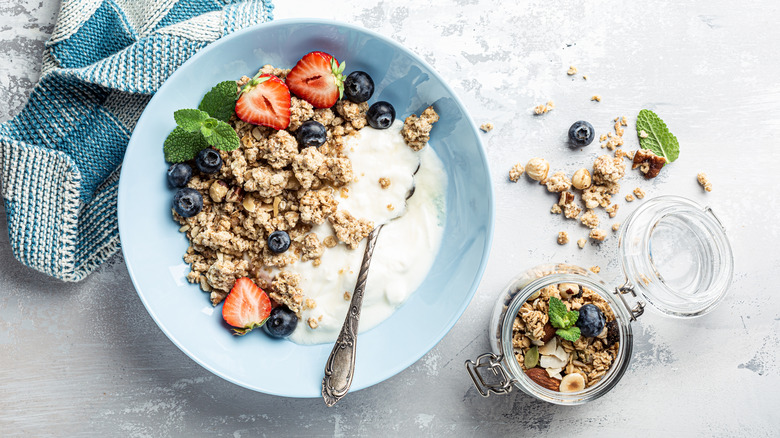 breakfast topped with granola