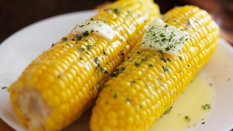 corn on the cob with compound butter