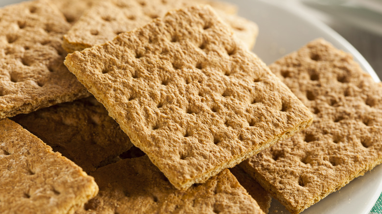 Close-up of graham crackers