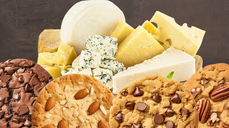 cookies displayed with cheese