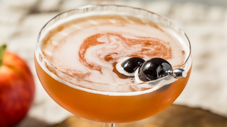 manhattan cocktail closeup