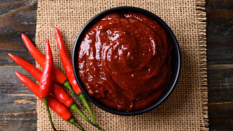 bowl of gochujang plus chillies