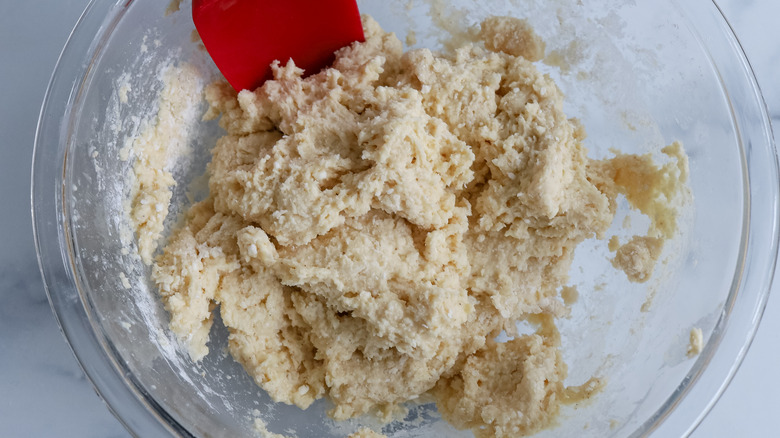 scone dough in bowl