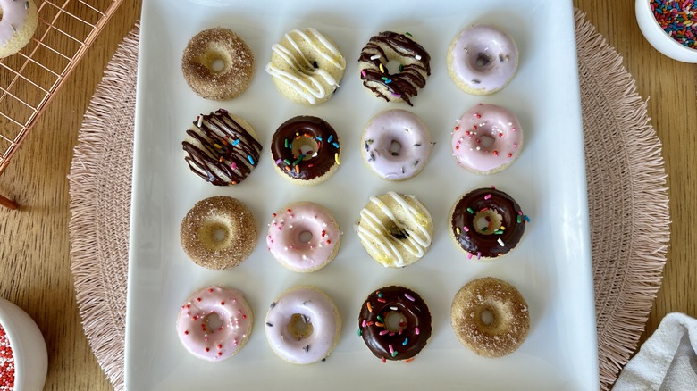 Mini donuts on a plate