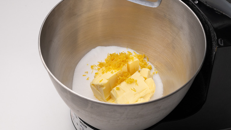 bowl with butter and sugar