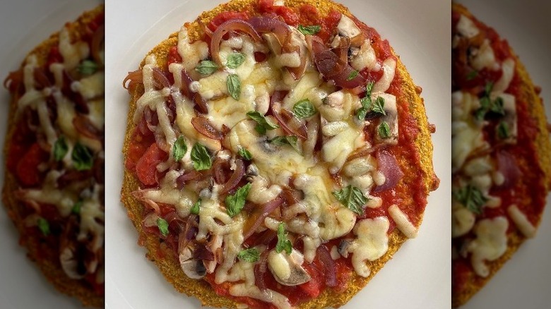 pumpkin pizza crust with toppings