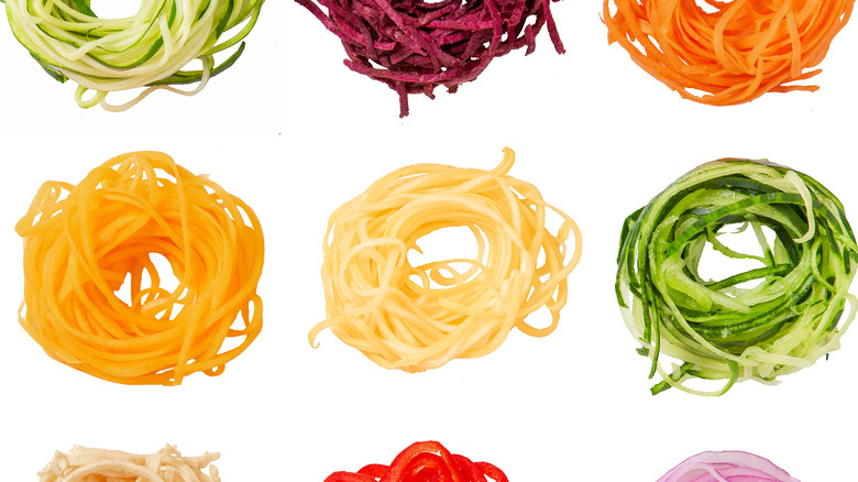 Various spiralized vegetables