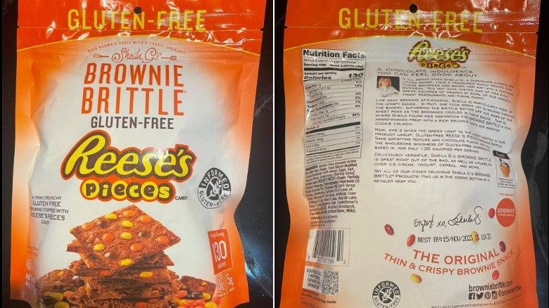 Recalled product's packaging, back/front