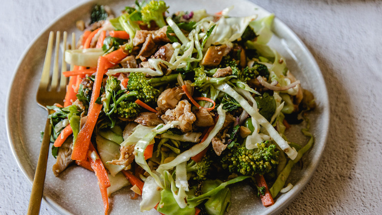 Close up of salad plate