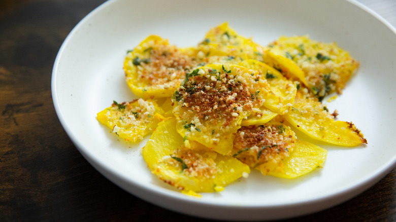 baked turnip dish on plate