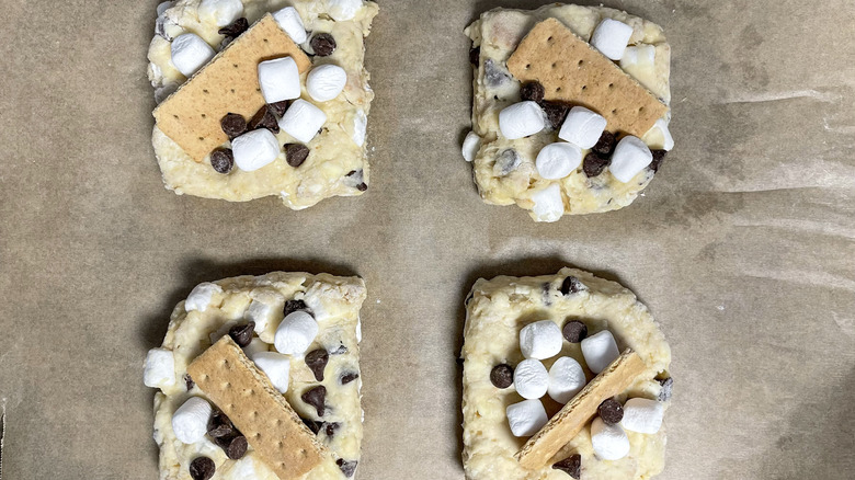 s'mores toppings on scones