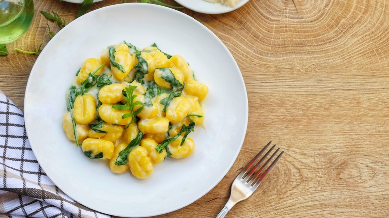 Plate of gnocchi