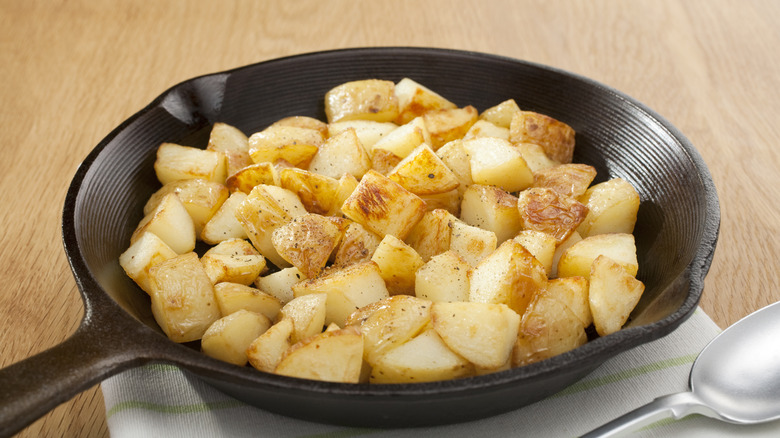 Potatoes in a skillet