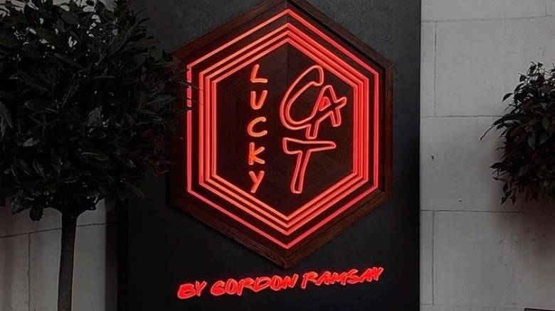 Lucky Cat Gordon Ramsay sign