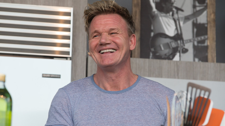 Gordon Ramsay in striped shirt