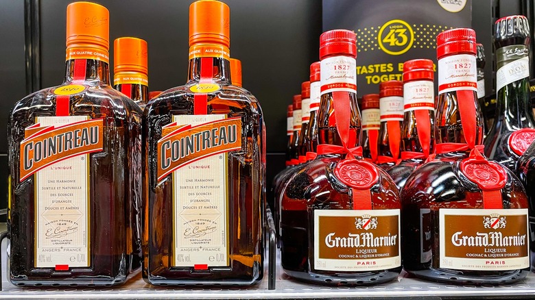 Cointreau and Grand Marnier bottles