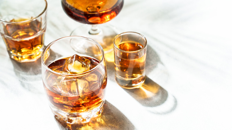 glasses of cognac