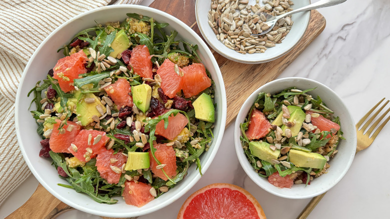 salad in two bowls