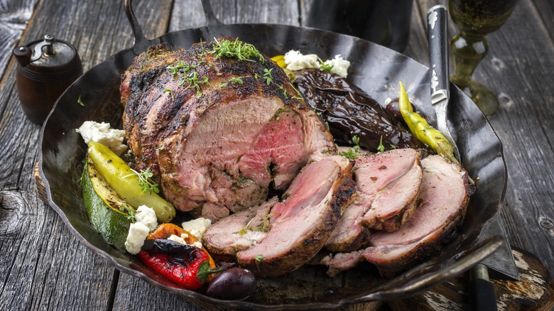 roast lamb with feta 