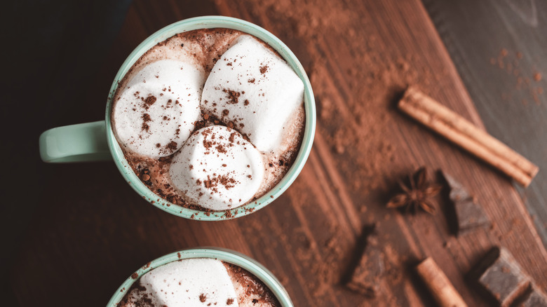 mugs of hot chocolate