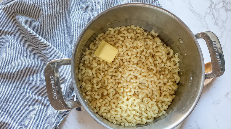 butter and milk in pasta